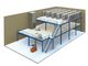 3 Düzeyleri Endüstriyel Asma Kat, Mavi / Turuncu Platformu Depolama Sistemleri
